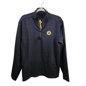 LevelWear Boston Bruins Essence Team Text 1/4 Zip Black Pullover Size M